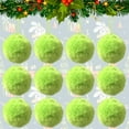 thumbnail image 1 of Fwttom 12 pcs Christmas Balls Ornaments, Christmas Tree Decorations Lime Green Furry Christmas Balls, Christmas Ornaments Set for Xmas Tree, Holiday & Party Decor, 1 of 9