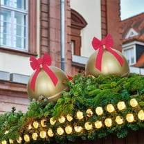 Fwttom 17.7 inch Large Inflatable Christmas Balls - Inflatable Christmas Decorations Outdoor Xmas Blow Ups Ornaments for Outside Holiday Yard Lawn Porch Decor