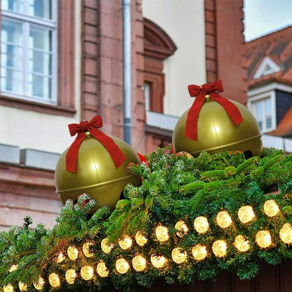 Fwttom 17.7 inch Large Inflatable Christmas Balls - Inflatable Christmas Decorations Outdoor Xmas Blow Ups Ornaments for Outside Holiday Yard Lawn Porch Decor