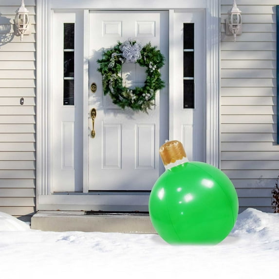 Fwttom 19.6" Christmas Inflatables Christmas Balls, Colorful Inflatable Christmas Decorations, Holiday Blow Up Christmas Decorations Outdoor for Garden, Patio, Yard & Home