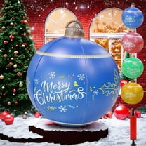 Fwttom 19.6 inch Large Inflatable Christmas Balls - Inflatable Christmas Decorations Outdoor Xmas Blow Ups Ornaments for Outside Holiday Yard Lawn Porch Decor