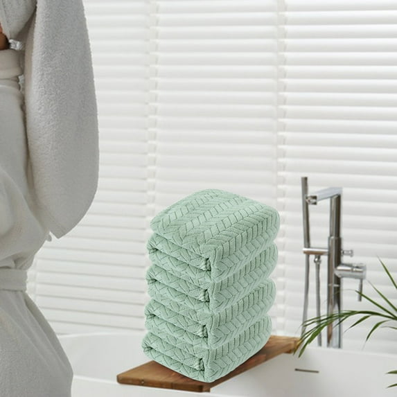 Fwttom 1Pc Bath Towels 75 x 35cm Extra Large Size, Super Thick Breathable Dry Hair Adult Daily Use Fleece Towels, Highly Absorbent Upgraded Softness Basic Towels for Bathroom