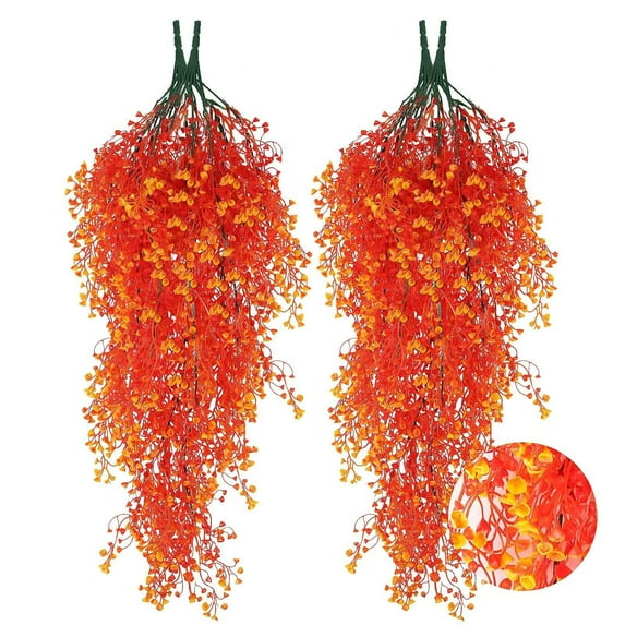 Fwttom 2 Pcs Christmas Garland Set - Artificial Willow Garland Christmas Decorations Outdoor Indoor Flower for Xmas Tree Holiday, 31.5 inch