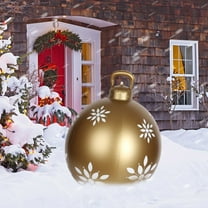 Fwttom 23.6 inch Large Inflatable Christmas Balls - Inflatable Christmas Decorations Outdoor Xmas Blow Ups Ornaments for Outside Holiday Yard Lawn Porch Decor