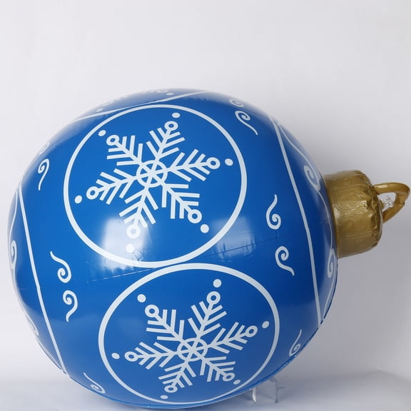 Fwttom 23.6 inch Large Inflatable Christmas Balls - Inflatable Christmas Decorations Outdoor Xmas Blow Ups Ornaments for Outside Holiday Yard Lawn Porch Decor