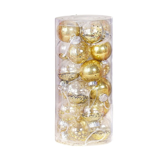 Fwttom 24pcs Christmas Ball Ornaments - 2.36" Christmas Ornaments for Xmas Tree, Shatterproof Christmas Tree Ornaments for Wedding Party Christmas Decorations, Holiday Gifts