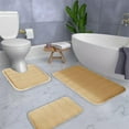 thumbnail image 1 of Fwttom 3 Pcs Non Slip Bathroom Rugs Set, Soft Water Absorption Thick Solid Color Floor Mats, Washable Easy To Dry All-Season Universal Bath Mats for Bathroom Toilet Mats, 1 of 9