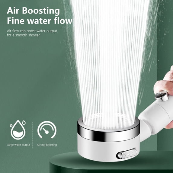 Fwttom Shower Head with Handheld, 3 Spray Modes High Pressure Shower Heads, Bathroom Accessories for Home, Gym, Spa & Hotel Bath, White