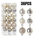 thumbnail image 1 of Fwttom 36 pcs Christmas Balls, Multi-style Frosted Bright Matte Christmas Shatterproof Ball with loop, Christmas Ball Ornaments Set for Holiday, Xmas Tree, Party, Home Hanging Decor, 1 of 3