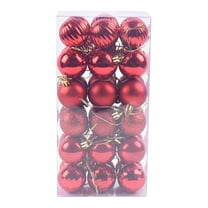 Fwttom 36Pcs Christmas Balls Ornaments for Xmas Tree - Christmas Shatterproof Ball with Strings, Christmas Tree Decorations for Holiday, Wedding, Party, Christmas Ornaments (Free Pendant)