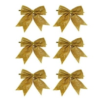 Fwttom 6 Pack Christmas Tree Bows - Hanging Ornaments Blue Christmas Bows for Wreaths, Holiday Party Xmas Decorations