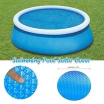 Fwttom 8 Ft Round Pool Cover - Pool Covers for Above Ground Pools, Summer Pool Cover Protector, Round Hot Tub Cover Ideal for Waterproof and Dustproof
