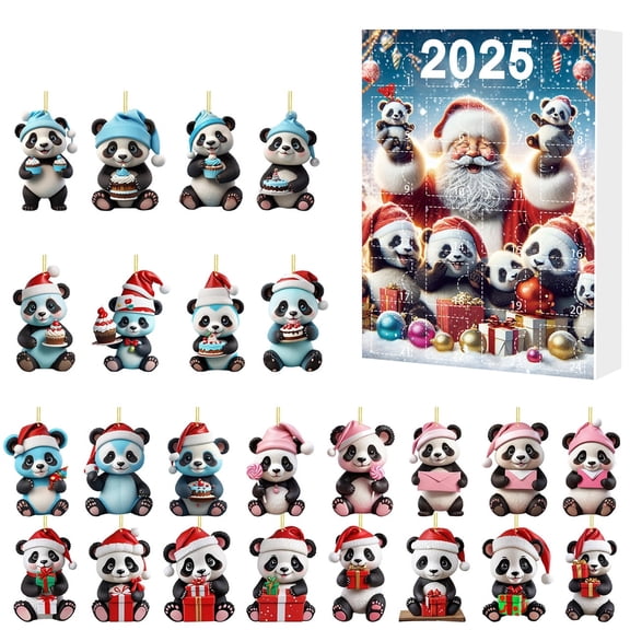 Fwttom Advent Calendar 2025, Advent Calendars Christmas, 2025 Countdown Calendar Model Cute Acrylic Decoration Holiday Gifts Box for Family Friend