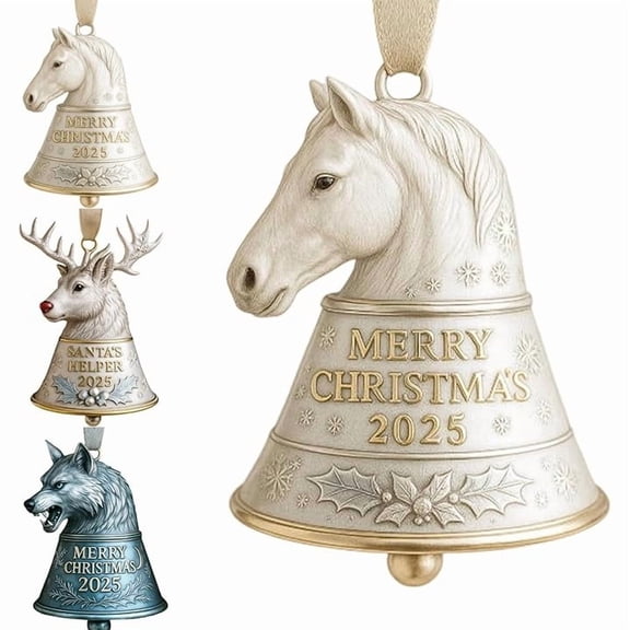 Fwttom Animal Christmas Bells - Adorable Creatures Hanging Holiday Vacation Party Christmas Decorations, Lovely Gift for Family Friends