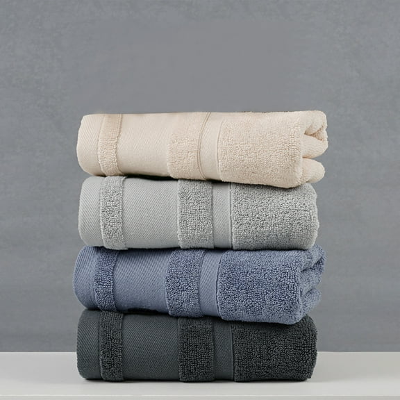 Fwttom Bath Towels, Unmixed Towel Absorbent and Soft Face Towel Easy Solid Color Towe Suitable for Home Gift, Towels for Bathroom