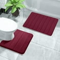 thumbnail image 1 of Fwttom Bathroom Rugs Set Practical For 2 Pcs, Non Slip Toilet Mats Bath Mats for Bathroom, Soft Comfortable Water Absorption Thick Washable Easier To Dry Foam Bath Mat, 1 of 8