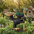 thumbnail image 1 of Fwttom Bird Feeder, Sculpture Decorative Feeders, Wild Bird Feeders for Outdoors Garden, Patio & Backyard, Black, 1 of 7
