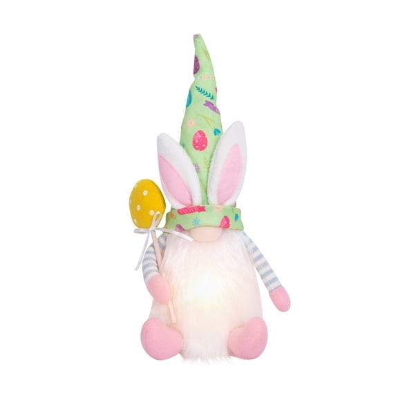 Fwttom Bunny Ear Easter Gnomes Handmade Faceless Spring Gnomes Decorations for Home Plush Tabletop Ornament