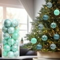 thumbnail image 1 of Fwttom Christmas Ball Ornaments, 24 Pcs Christmas Shatterproof Ball Painted Plastic Xmas Pendant for Christmas Tree Ornaments & Holiday Party Decorations, 1.6 Inch, 1 of 6