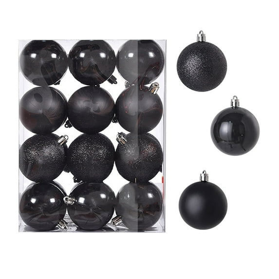 Fwttom Christmas Balls Ornaments, 24 pcs Electroplated Colored Shatterproof Christmas Ornaments Set, Holiday Christmas Shatterproof Ball for Xmas Tree, Party & Home Hanging Decor