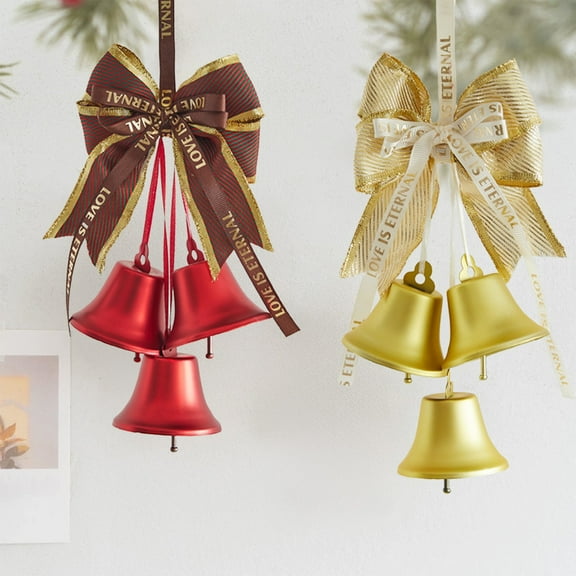 Fwttom Christmas Bells - Hanging Bells Ornaments Holiday Christmas Bells for Decorations Indoor Outdoor Xmas Tree Wreath Garland