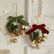 Fwttom Christmas Bells - Hanging Bells Ornaments Holiday Christmas Bells for Decorations Indoor Outdoor Xmas Tree Wreath Garland