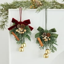 Fwttom Christmas Bells - Hanging Garland Bells Ornaments Holiday Christmas Bells for Decorations Indoor Outdoor Xmas Tree Wreath Garland