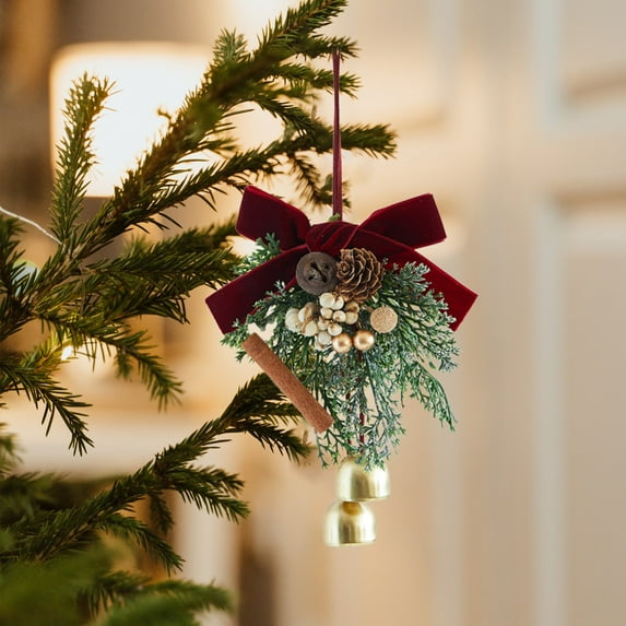 Fwttom Christmas Bells - Hanging Garland Bells Ornaments Holiday Christmas Bells for Decorations Indoor Outdoor Xmas Tree Wreath Garland