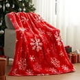 thumbnail image 1 of Fwttom Christmas Blanket, Snowflake Print Christmas Throw Blanket for Couch, Super Warm Soft Nap Blanket For Home Sofa Bedroom Office Camping Festival Gifts, 1 of 6