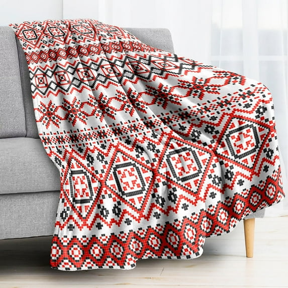 Fwttom Christmas Blanket, Xmas Series French Plush Fleece Blanket, Throw Blanket for Couch Home Office Nap Blanket