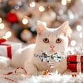 thumbnail image 1 of Fwttom Christmas Bow Pet Collar - Xmas Decorative Collar Pet Accessories with Bell, Cat Dog Collar for Puppy Kitten Small-Sized Pets, Christmas Decorations, 1 of 6