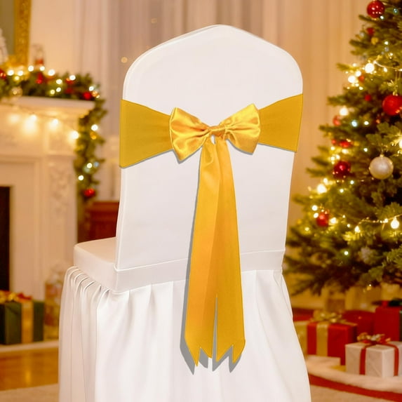 Fwttom Christmas Bows Chair Cover Decoration - Bows Decor Holiday Birthday Wedding Day Party Decoration Outdoor Indoor