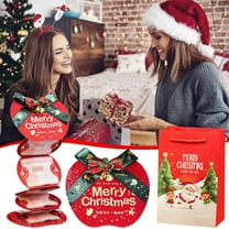 Fwttom Christmas Cash Gift Envelopes with 6 Slots - Surprise Gift Holiday Christmas Greeting Card Holder, Cash Gift Envelopes for Women Men Girls Boys, Red