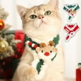 thumbnail image 1 of Fwttom Christmas Cat Collars, Cat Christmas Outfit with Santa Reindeer, Adjustable Woven Cats Dog Holiday Crochet Collar Scarf for Pet Daily Or Christmas Decorations, 1 of 7