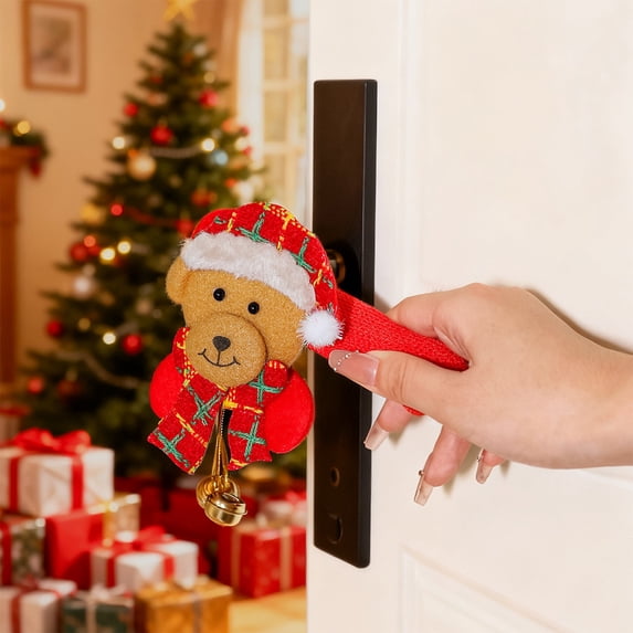 Fwttom Christmas Decor - Door Handle Cover Prevents Cold Collide and Static, Cute Christmas Decorations Indoor