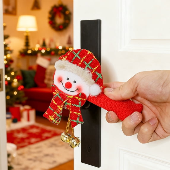 Fwttom Christmas Decor - Door Handle Cover Prevents Cold Collide and Static, Cute Christmas Decorations Indoor