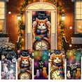 thumbnail image 1 of Fwttom Christmas Door Cover - Fabric Welcome Door Curtains, Party Holidays Christmas Decoration Door Covers for Front Door, 70.8" x 35.4", 1 of 9