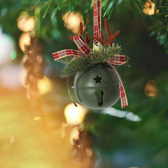 Fwttom Christmas Jingle Bells - Hanging Bells Ornaments Holiday Christmas Bells for Decorations Indoor Outdoor Xmas Tree Wreath Garland