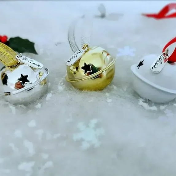 Fwttom Christmas Jingle Bells - Hanging Bells Ornaments Holiday Christmas Bells for Decorations Indoor Outdoor Xmas Tree Wreath Garland