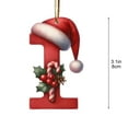 thumbnail image 1 of Fwttom Christmas Letter Ornaments - Exquisite Acrylic Hanging Personalized Christmas Ornaments, Holiday Party Decor for Xmas Tree Garland Wreath, 3.1 inch, Red, 1 of 6