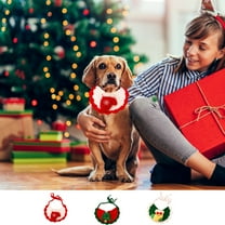Fwttom Christmas Pet Bandana - Cute Knitted Warm Handkerchiefs, Christmas Decoration Collar Holiday Kitten Puppy Bandana, Cat Dog Scarf for Small Dogs Cats