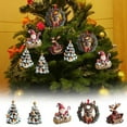 thumbnail image 1 of Fwttom Christmas Tree Decorations - 2D Flat Hanging Christmas Ornaments, Exquisite Party Holiday Decor for Xmas Tree, Wreath, 1 of 3