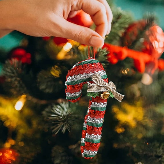 Fwttom Christmas Tree Ornaments - Exquisite Candy Canes Hanging Christmas Decorations Indoor, Multi-Shape Holiday Party Decor for Xmas Tree Garland Wreath