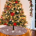 thumbnail image 1 of Fwttom Christmas Tree Skirt 24 Inch, Sequin Velvet Tree Skirts Vintage Xmas Tree Skirt Cover - Christmas Tree Decorations for Xmas, Holiday, Wedding, Party, Christmas Ornaments, 1 of 9