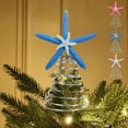 thumbnail image 1 of Fwttom Christmas Tree Topper, Christmas Star Tree Toppers, Five Point Star Shape Christmas Decorations, 9 Inches Resin Christmas Tree Star for Christmas Tree Toppers, Blue, 1 of 6