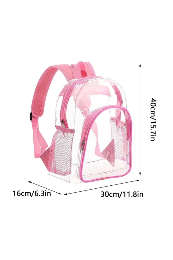 Clear Backpack - Jelly Texture Candy Colored PVC Backpack, Large Capacity Lightweight School Bag for College Work Travel