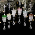 thumbnail image 1 of Fwttom Crystal Ornaments Christmas Tree Decoration - Acrylic Ice Crystal Pinecone Hanging Snowflakes Decorations, Glass Christmas Ornaments for Winter, Holidays, Xmas, Festivals, 1 of 7