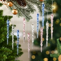 Fwttom Crystal Ornaments Christmas Tree Decoration - Acrylic Icicles Ice Shards Hanging Snowflakes Decorations, Glass Christmas Ornaments for Winter, Holidays, Xmas, Festivals