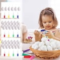 thumbnail image 1 of Fwttom DIY Easter Eggs, 24pcs White Plastic Egg Blanks with Four Watercolor Pens, Easter Decorations for Holiday Kids Toys Sets, 2.36", 1 of 9