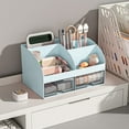 thumbnail image 1 of Fwttom Desk Organizer, Desktop Storage Box with Pull-Out Drawers & Top Compartments, Versatile Home Office Desk Accessories for Vanity, Miscellany, Stationery & Craft Supplies, 1 of 6